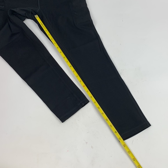 Carhartt Fitted Black Crop Capri leggings Sz Small Side Pockets Zip Compression - Picture 12 of 15